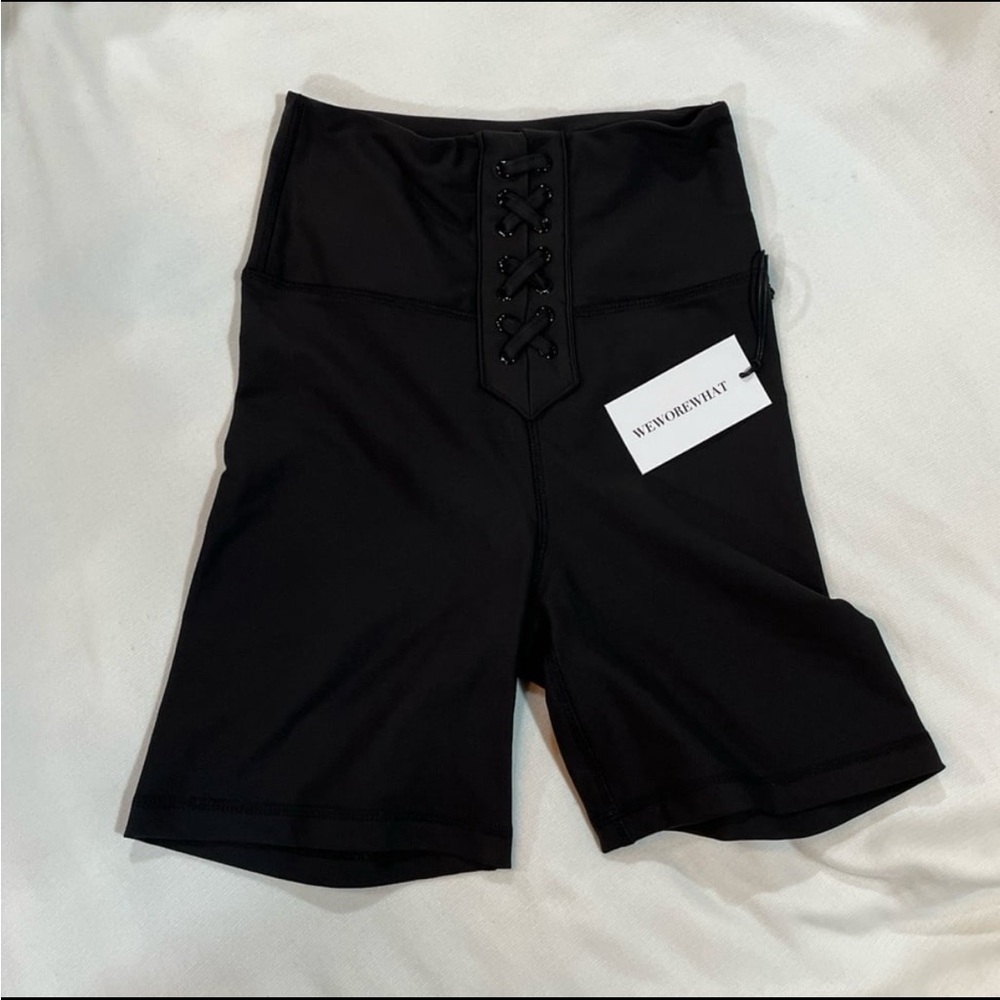 WeWoreWhat Black High Waist Shorts